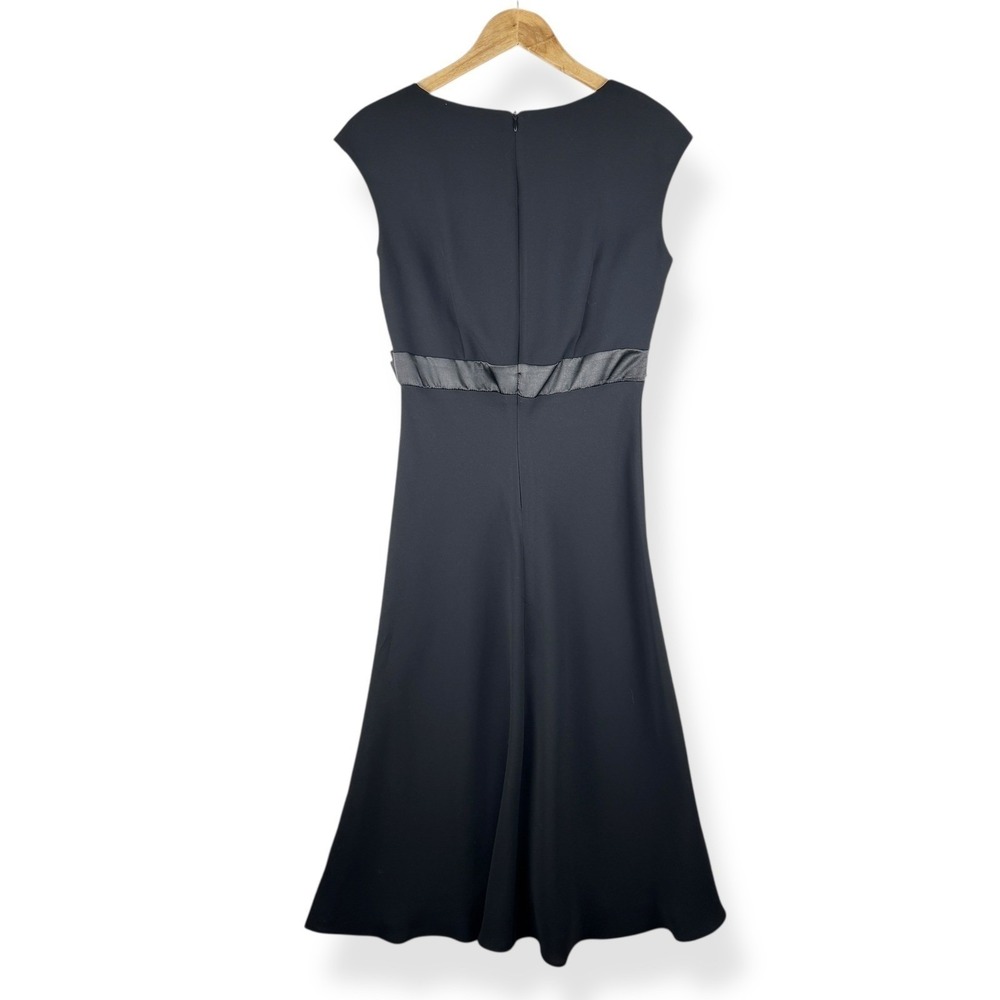 SL Fashions Black Beaded Evening Dress Womens Size 6 Formal Cocktail Y2K 2000s - Picture 2 of 10